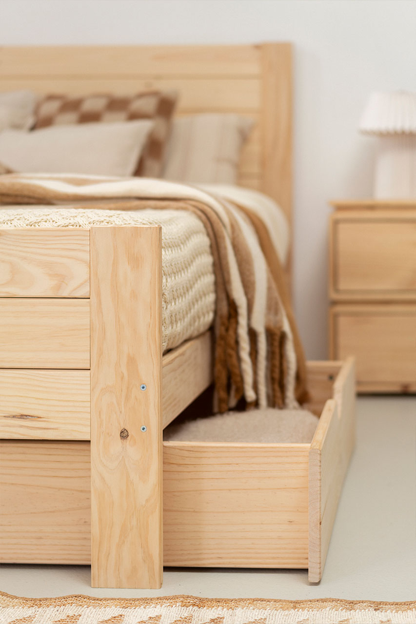 Imagen de ambiente 3 para:Cajones de almacenaje de madera para cama